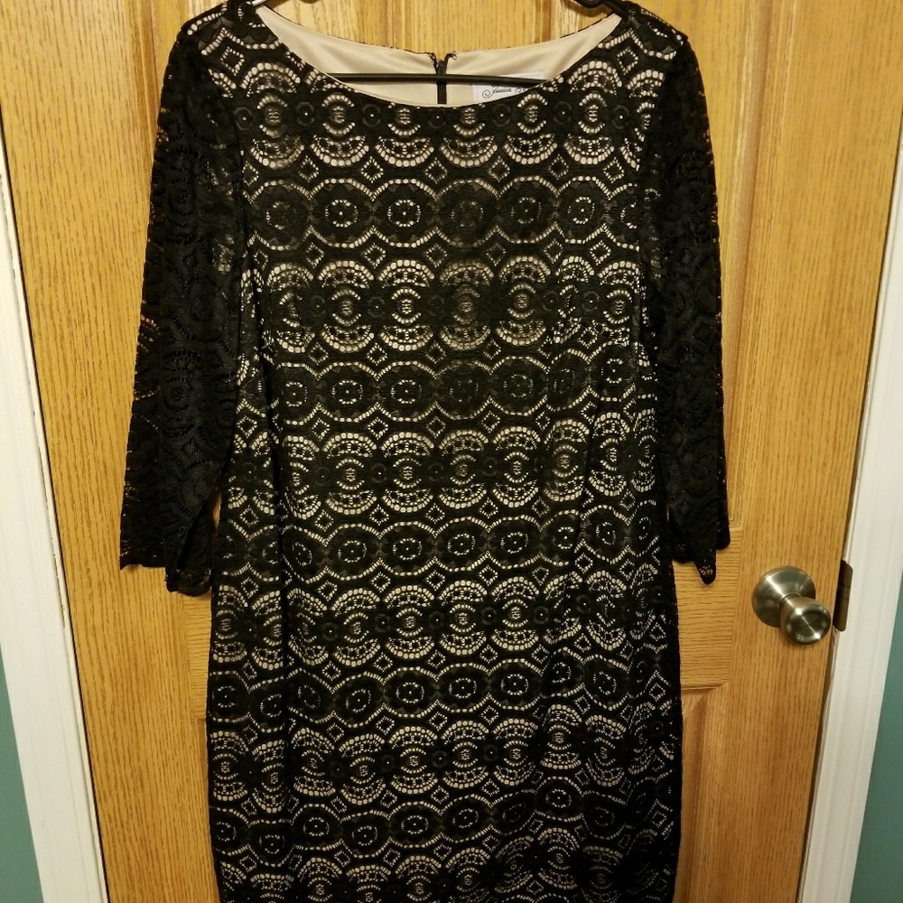 Black and beige lace..